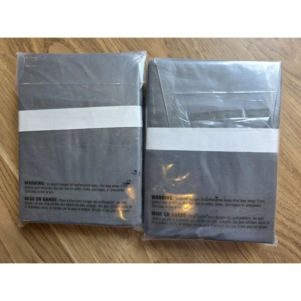 Set/2 Pottery Barn Tencel Standard Shams Flagstone Sustainable Pillowcases